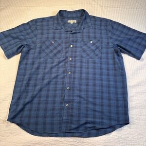 Orvis‎ Shirt Mens Size XL Short Sleeve Outdoor Shirt Blue Vented EUC